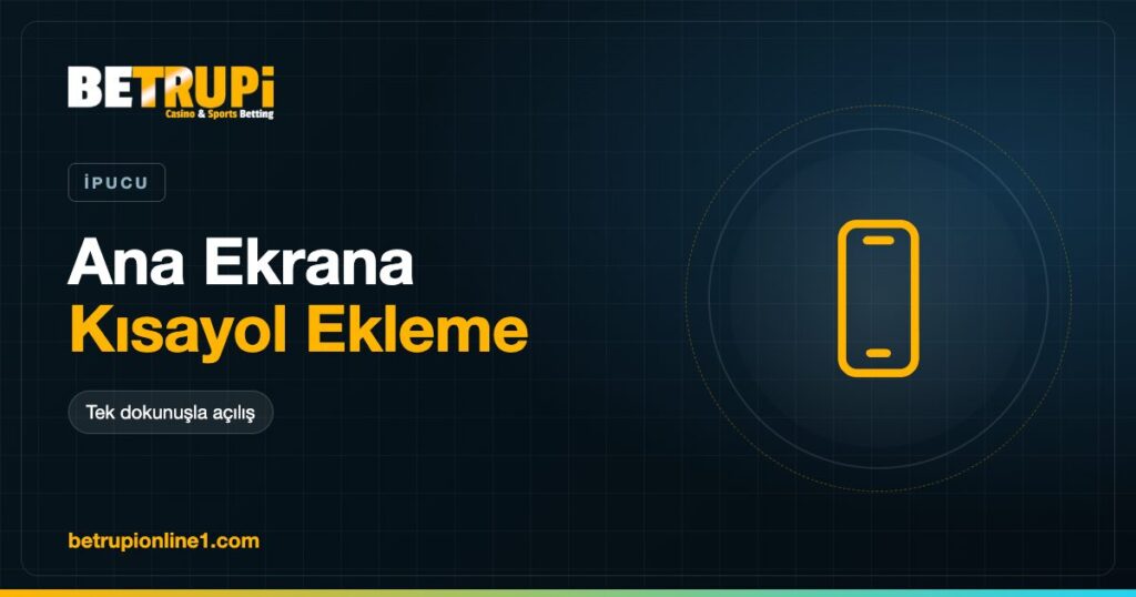 Betrupi sayfasını telefon ana ekranına kısayol olarak ekleme